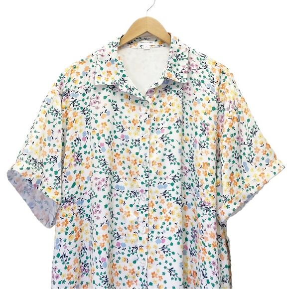 Summersalt The Do It All Belted Shirtdress in Wildflower Fields Print Size XL - Picture 6 of 13